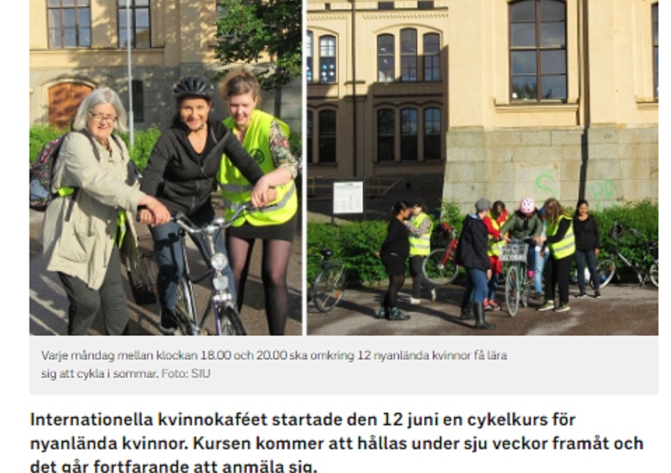 SVT – Sommarkurs i cykling för nyanlända kvinnor