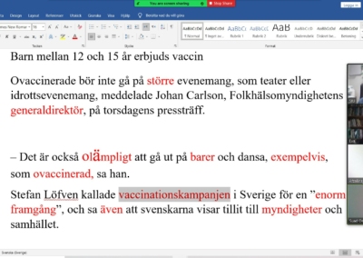 Allsång .Prata med Eva 20210916