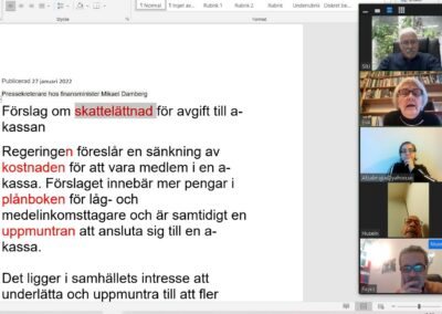 20220127 Prata med Eva, tema: Förslag om skattelättnad för avgift till a-kassan