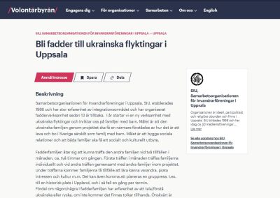 Bli fadder till ukrainska flyktingar i Uppsala