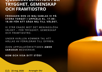 SIU:s Ljusmanifestation för tryghet, gemenskap och framtidstro